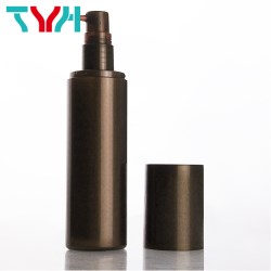 JN100C Set : Pearl Brown Round Single Layer Bottle, can match with Pump or Sprayer